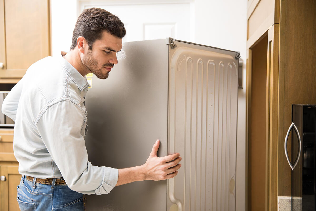 Removing bulky fridge